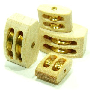 Dobbel blokk Ø6mm (tre)