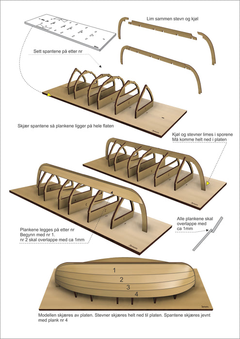 Livbåt. 18,5 cm Skala 1:20-25 (1 stk) - Hobbyhjørna