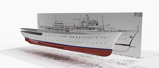 Skrog til Kongeskipet ( 1:60 )