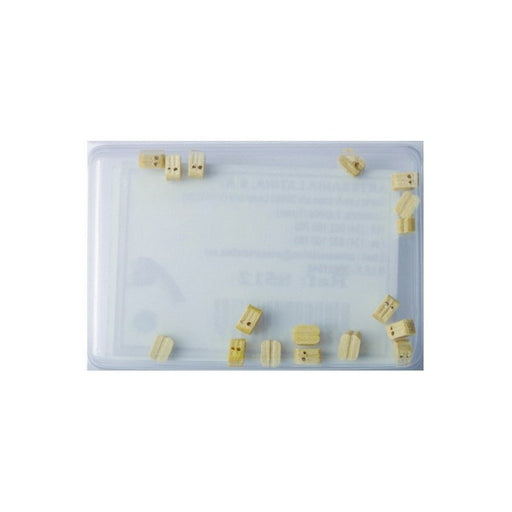 Dobbel blokk i tre 4mm /18 stk - Hobbyhjørna