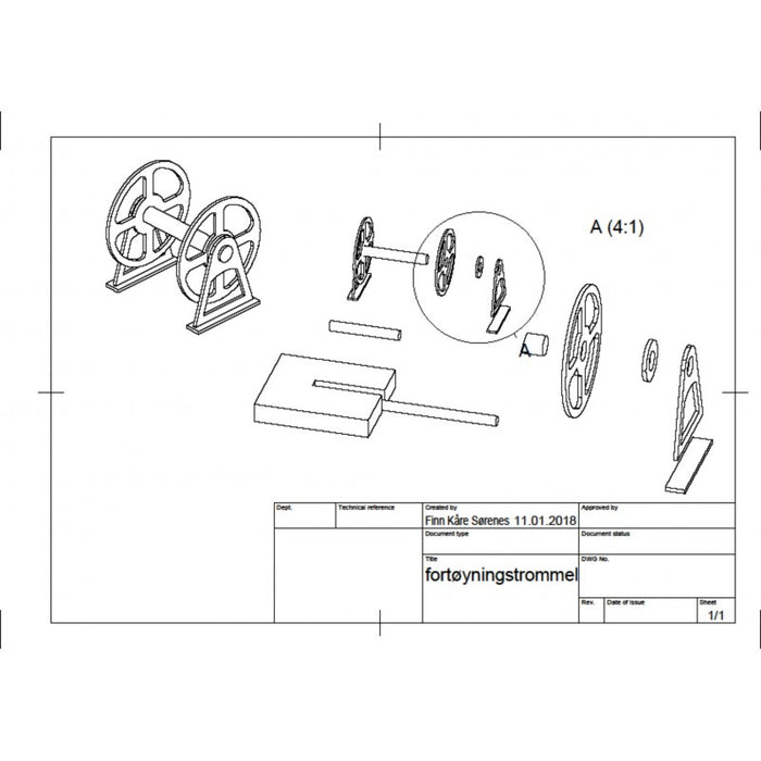 Fortøynings trommel (6 stk) - Hobbyhjørna