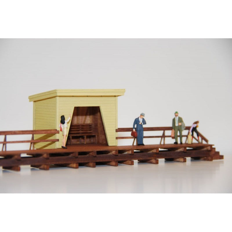 Perrong med venteskur H0 - Hobbyhjørna