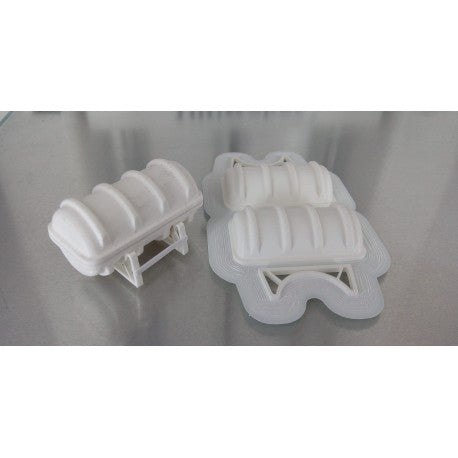 Redningsflåte 40x22mm (1:25) 2 stk - Hobbyhjørna